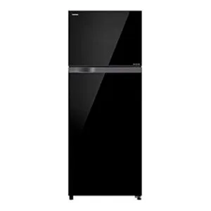 ثلاجة توشيبا 14 قدم 419 لتر بابين زجاج لون أسود